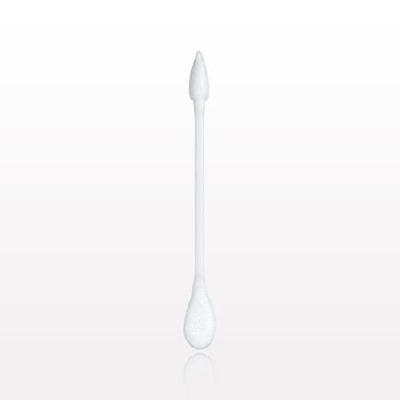 Dual Ended Point/Flat Tip Swab Plastic Handle, 100 pieces/bag