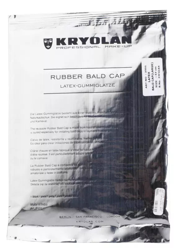Latex Rubber Bald Cap Uncolored