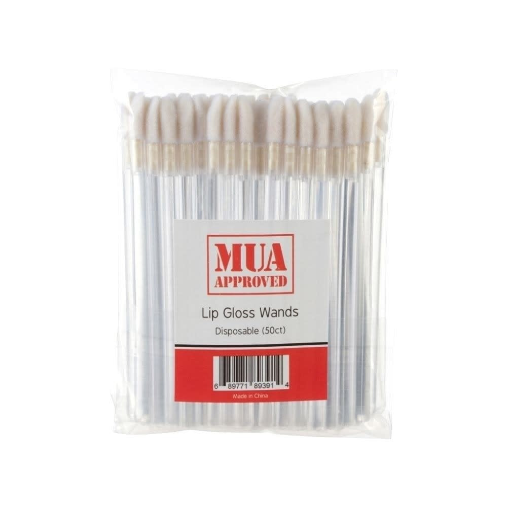 MUA - Flocked Doe-foot Lip Gloss Wands, clear handle - 50ct