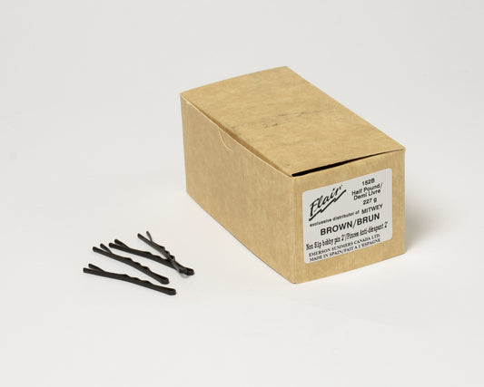 Non Slip Bobby Pins 2" Brown