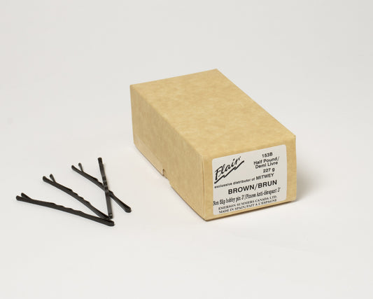 Non-Slip Bobby Pins 3" Matte Brown